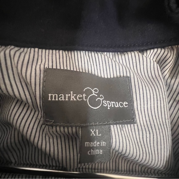 Women’s Drawstring Hooded Jacket, Mark & Spruce, Navy Blue, Size XL - Picture 4 of 14